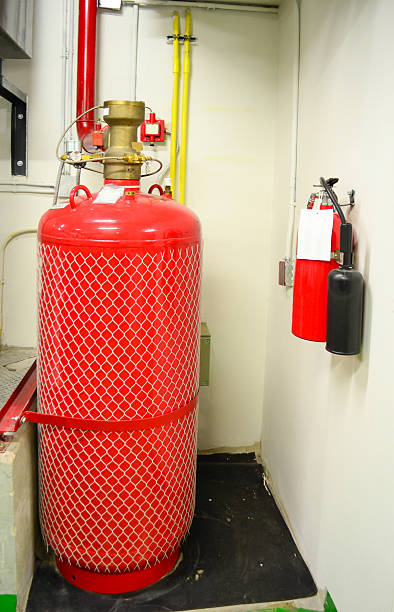 istock Industrial system of a gas fire extinguishing 176584658