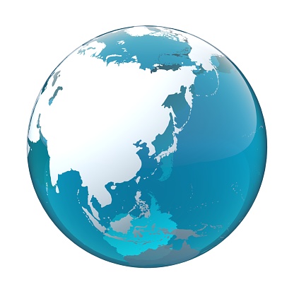 Image of planet earth, represents Korea.  \n\nCreated with 3D CG software using hand traced world map. NASA image is used as a reference. https://visibleearth.nasa.gov/collection/1484/blue-marble?page=1\n\nGenerative AI technology is NOT used to create this image.