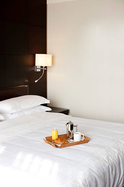 istock Breakfast in bed at a hotel room 176586019