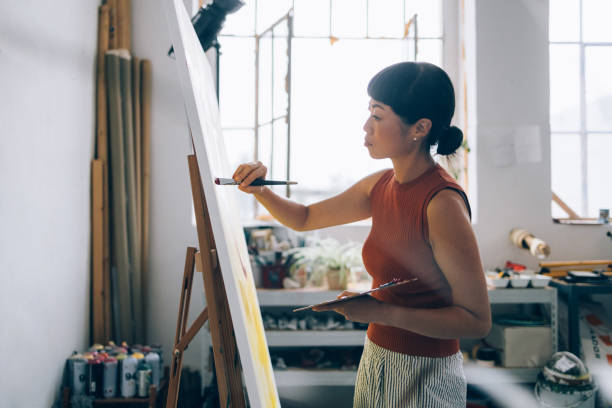 istock Modern Art Unveiled by a Female Creative 1765861614