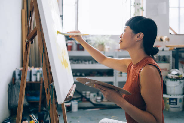 istock Modern Art Unveiled by a Female Creative 1765861617