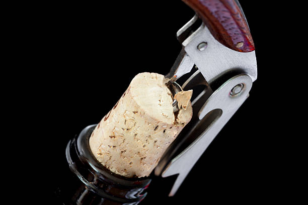 istock Corkscrew on a bottle of wine 176586210