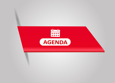 agenda red flat sale web banner and poster