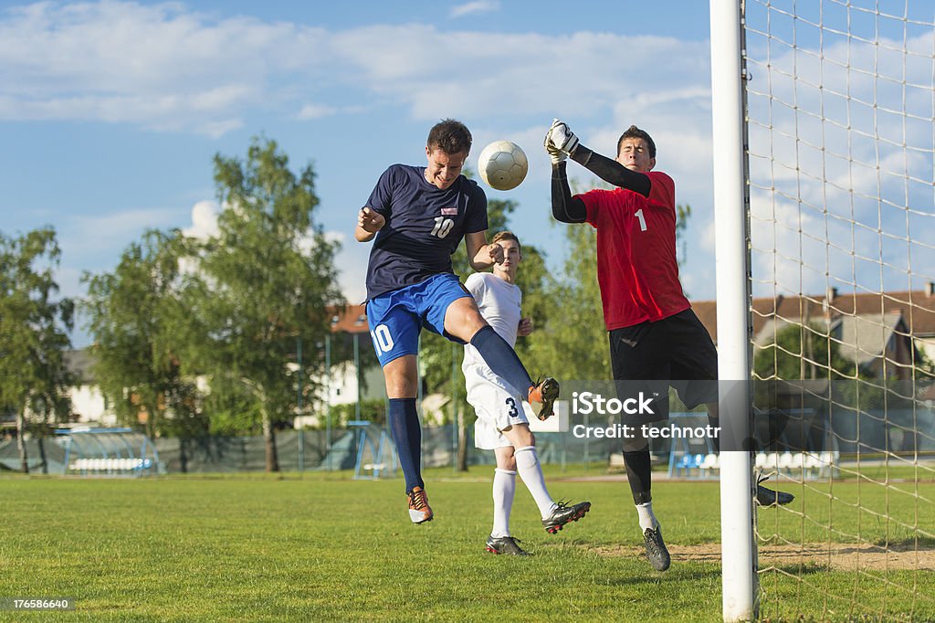 Goallie azione - Foto stock royalty-free di Colpire