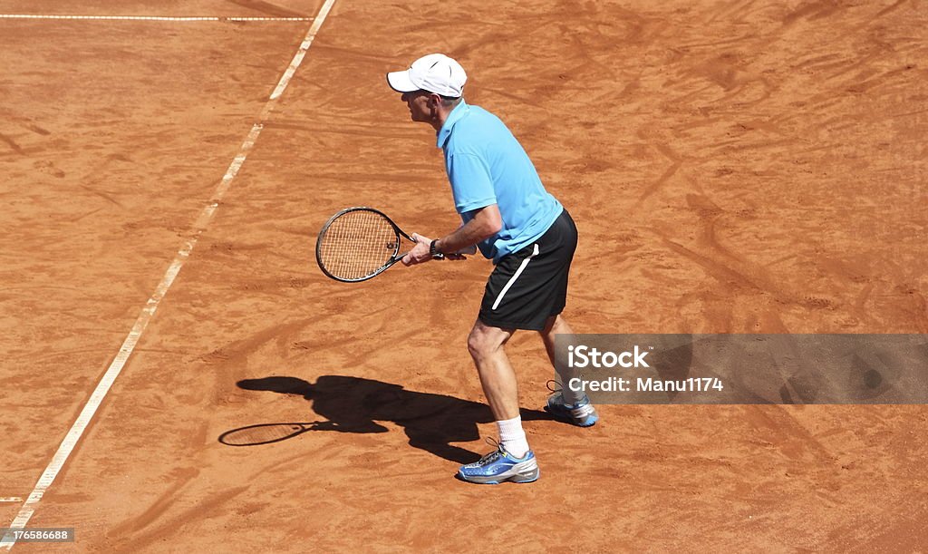 tennisplayer en acción - Foto de stock de Actividad libre de derechos