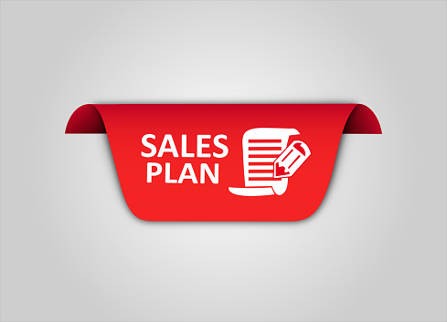 sale plan red flat sale web banner
