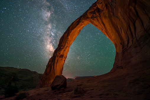 Corona Arch and Milky Way Night Sky