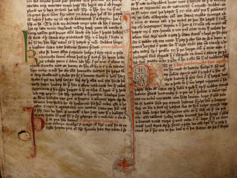 Medieval manuscrito photo