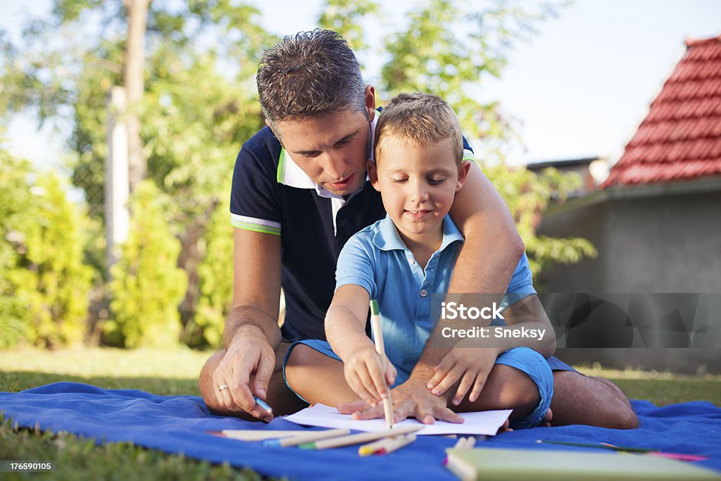 Padre e figlio - Foto stock royalty-free di 6-7 anni