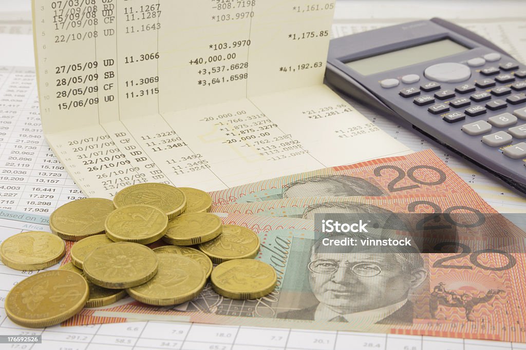 Moneda y papel dinero de Australia - Foto de stock de Abundancia libre de derechos