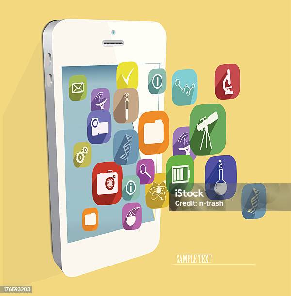 Ilustración de Coloridos Iconos De Aplicación y más Vectores Libres de Derechos de Aplicación para móviles - Aplicación para móviles, Comunicación, Conexión