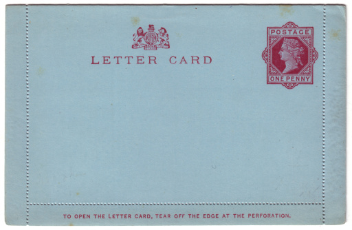 Unused English letter card c. 19th century.