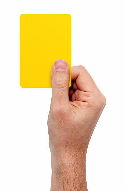 istock Hand Showing Yellow Card, With Clipping Path 176595231