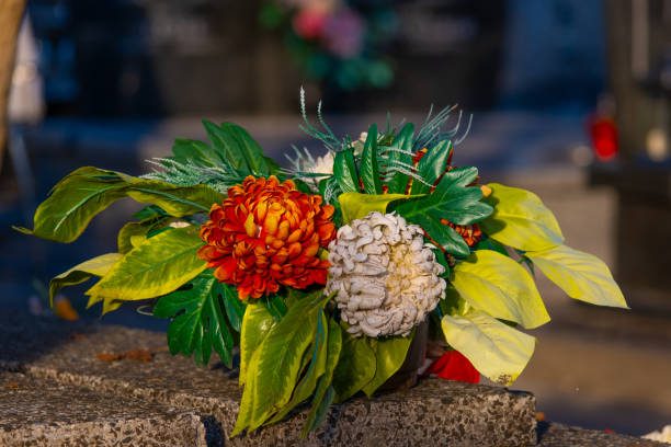 istock Flowers on the grave 1765953468