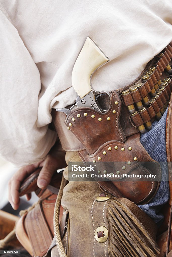 Kowboj Pistol Kabura na pistolet amunicji Czapsy westernowe - Zbiór zdjęć royalty-free (Amunicja)