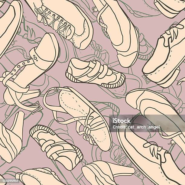 シームレスなパターン靴 - イラストレーションのベクターアート素材や画像を多数ご用意 - イラストレーション, スポーツ, スリッパ