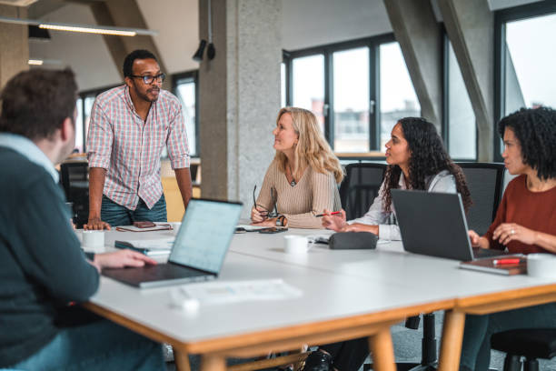 istock Marketers Are Having A Work Meeting During The Day, Male Boss Shares his Thoughts 1765977792