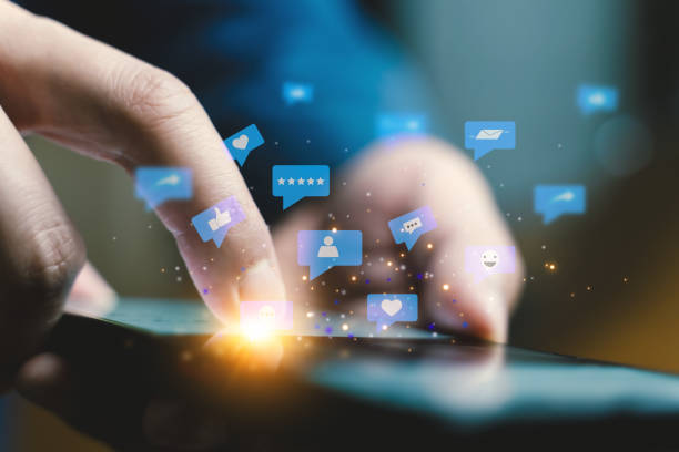 istock Close up people using smartphone with Social media concept. 1765985225