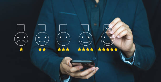 istock Concept feedback rating for service experience on online application. Customer review satisfaction. Feedback survey and testimonial. 1765985232