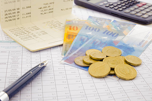 istock Swiss currency and money saving 176598699