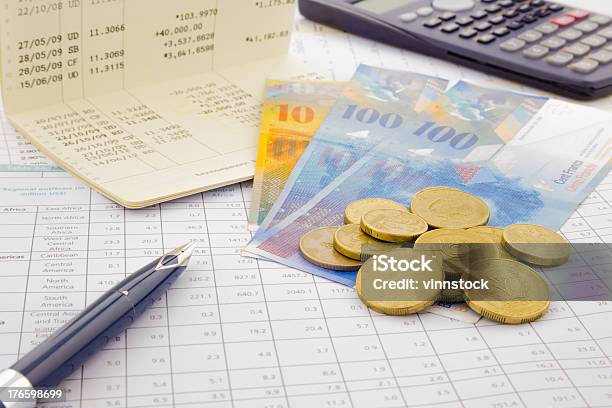 Swiss Currency And Money Saving Stock Photo - Download Image Now - Swiss Currency, Financial Bill, Savings