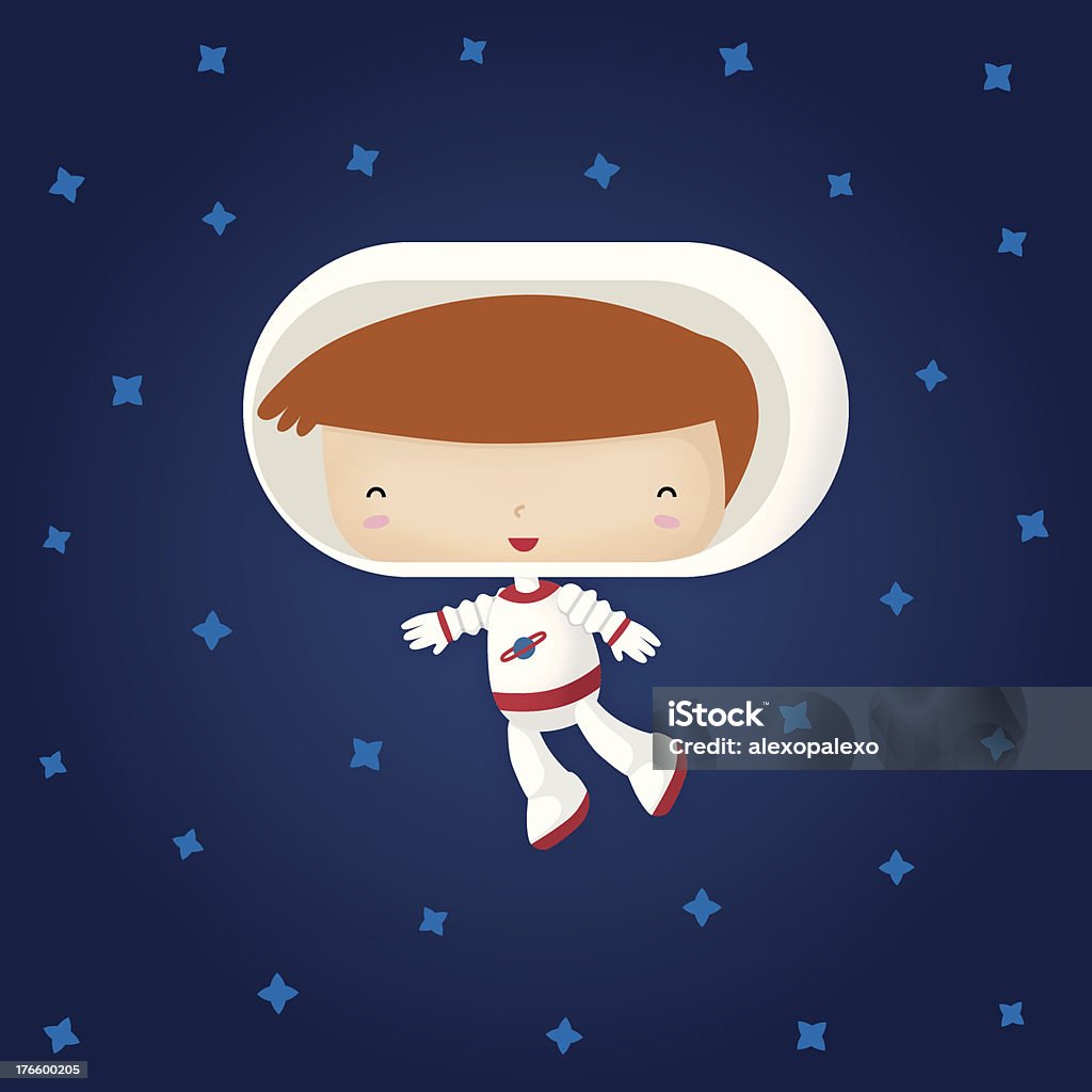 Szczęśliwy Astronauta - Grafika wektorowa royalty-free (Astronauta)