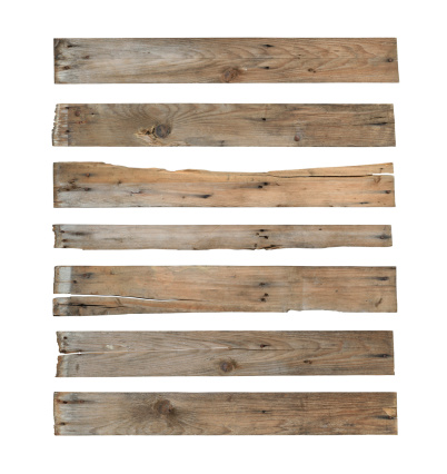 Wood plank (with clipping path) isolated on white background