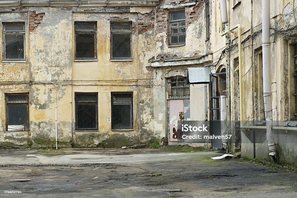 The old building collapses The old brick building collapses time and weather Architecture Stock Photo