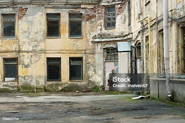 The Old Building Collapses Stock Photo - Download Image Now - Architecture, Broken, Brown