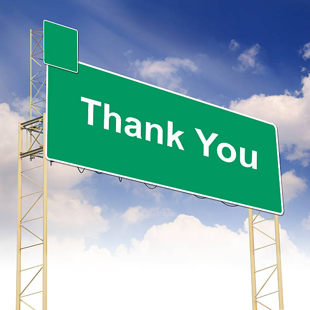 istock Road sign concept with the text Thank You 176603253