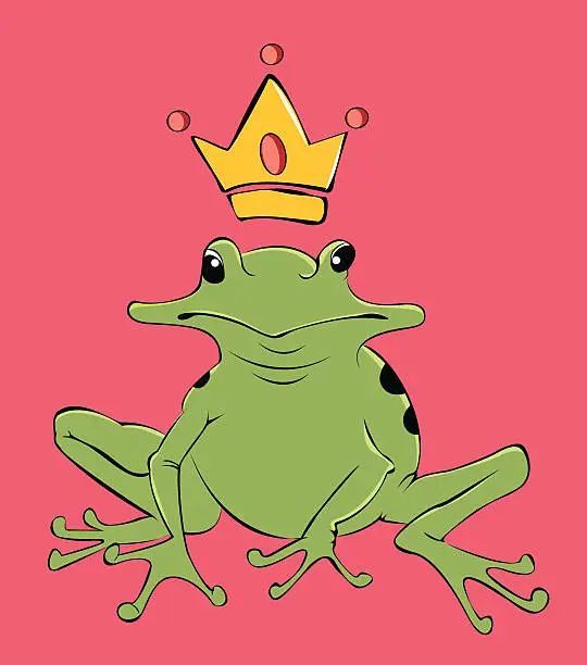 Vector illustration of Frog king