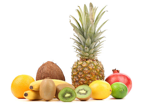 istock Pineaplle, lemon, kiwi, bananas, coconut, orange. 176609788