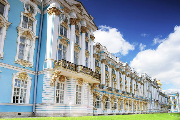 Katherine's Palace hall in Tsarskoe Selo Katherine's Palace hall in Tsarskoe Selo (Pushkin), Russia st petersburg catherine palace palace russia stock pictures, royalty-free photos & images