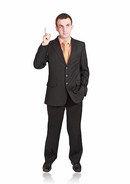 istock Cheerful businessman show 