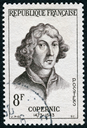 Cancelled Stamp From France Featuring The Astronomer, Nicolaus Copernicus.  Copernicus Lived From 1473 Until 1543.