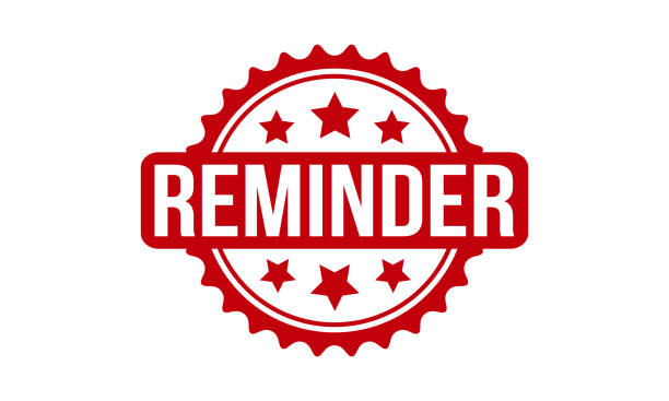 Reminder Rubber Stamp Seal Vector Reminder Rubber Stamp Seal Vector reminder-stamp stock illustrations