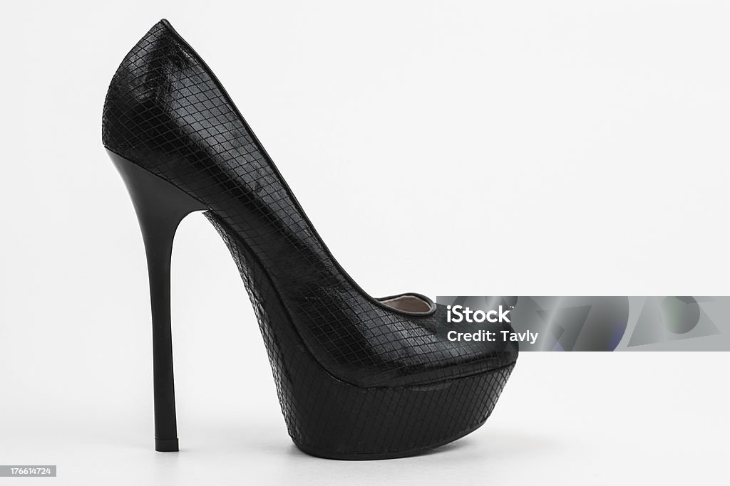 Sapato preto alta saltos altos - Royalty-free Adulto Foto de stock