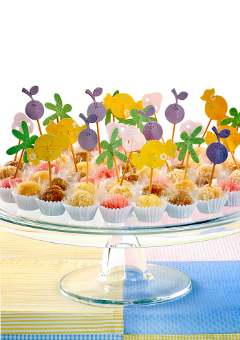 decorated and colorful children's birthday candy tray