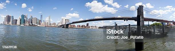 マンハッタンのパノラマビュー - つり橋のストックフォトや画像を多数ご用意 - つり橋, イースト川, ウォーターフロント