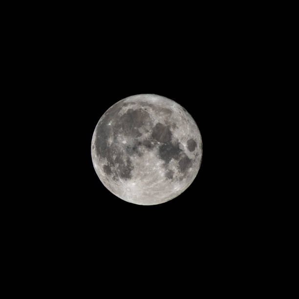 istock Super fool moon on black background, detailed image 1766213337