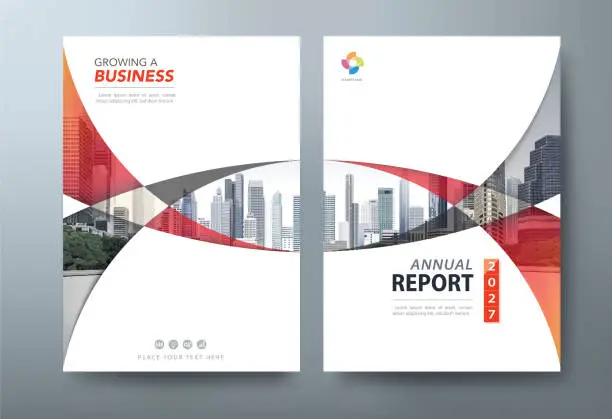 Vector illustration of Annual report brochure flyer design, Leaflet presentation, book cover templates.