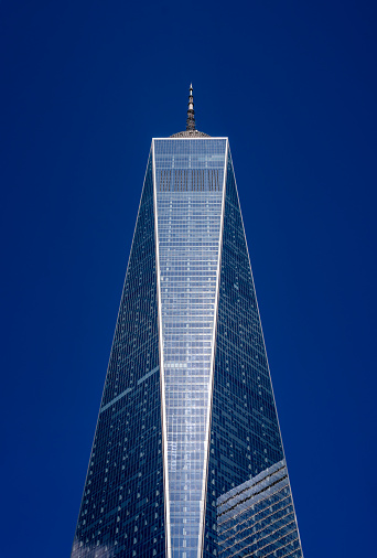 The Freedom Tower in New York City, Clear blue sky