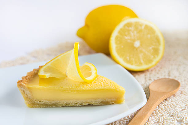 lemon tart stock photo