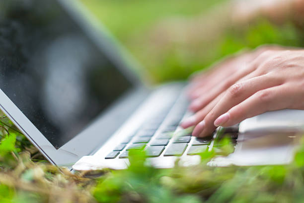 istock Working outside in the park. 176626688