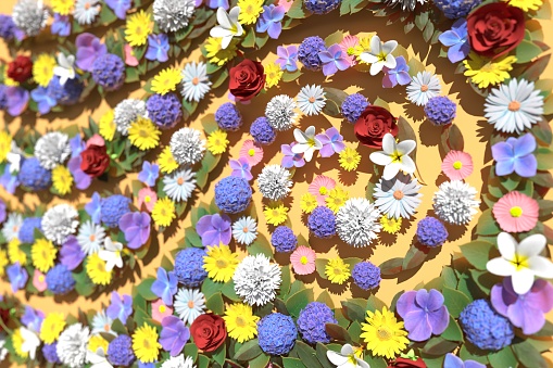 3D rendering of flowers