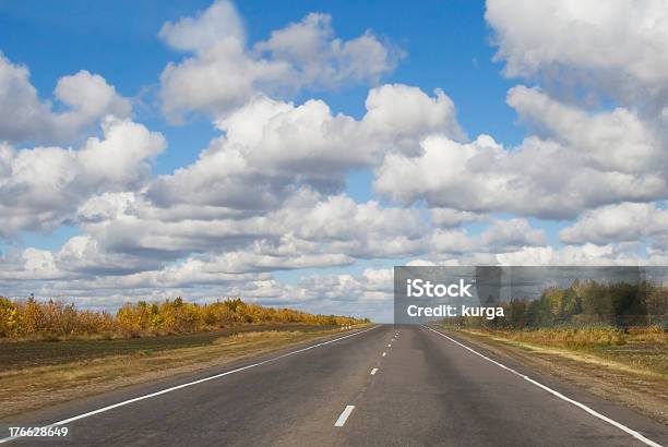 Empty Road And Cloud Sky In Summer Day Stock Photo - Download Image Now - Above, Abstract, Adventure