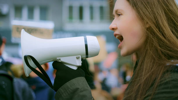istock Young adult at demonstration 1766290605