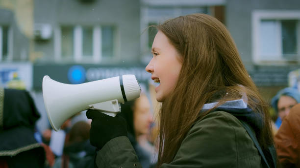 istock Young adult at demonstration 1766291145