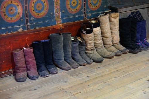 Shoes of the Northern peoples of Kamchatka. Vintage