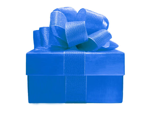istock Royal Blue Square Gift Box Isolated on white background 1766309649